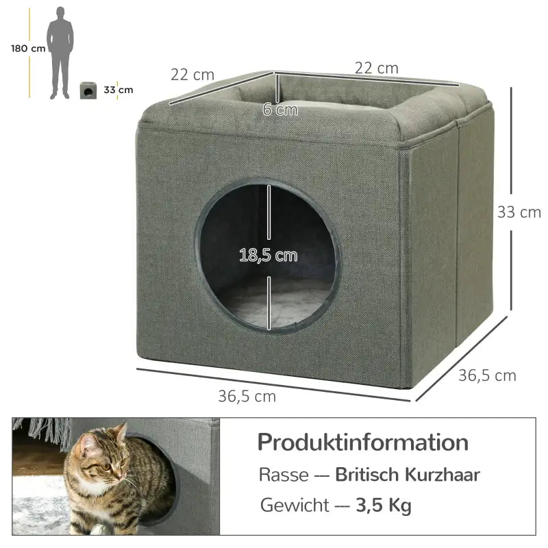 PawHut Katzenhöhle Katenbett 2-in-1