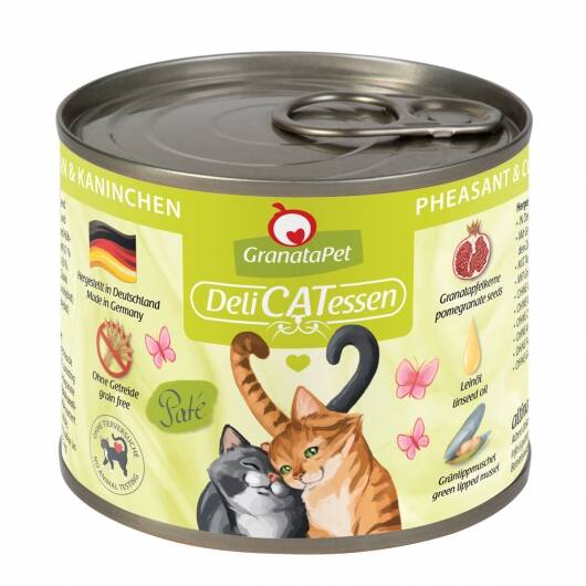 6 x GranataPet Delicatessen Dose Fasan & Kaninchen — 400g x 6 Stück