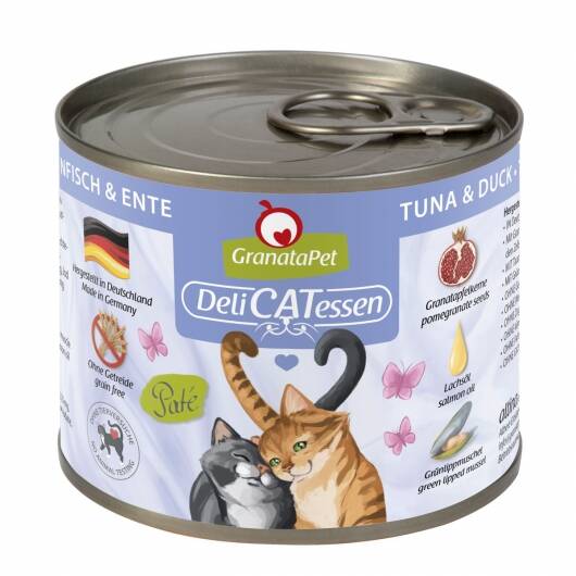 6 x GranataPet Delicatessen Dose Thunfisch & Ente — 200g x 6 Stück