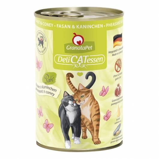 6 x GranataPet Delicatessen Dose Fasan & Kaninchen — 400g x 6 Stück