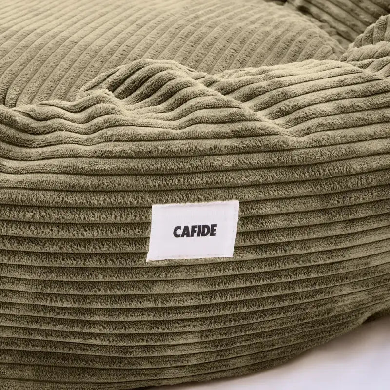 Hundebett Cord Grün, Nuba — 80 x 80 x 20cm
