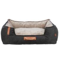 Trixie BE NORDIC Bett Föhr - schwarz/sand 80 × 60 cm