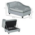 PawHut Haustiersofa mit Stauraum