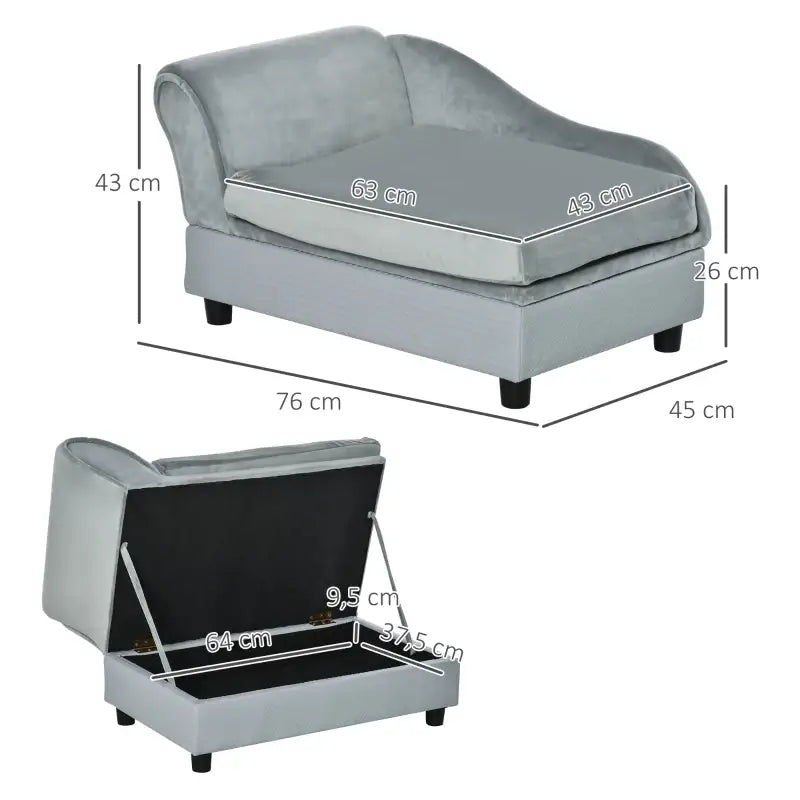 PawHut Haustiersofa mit Stauraum