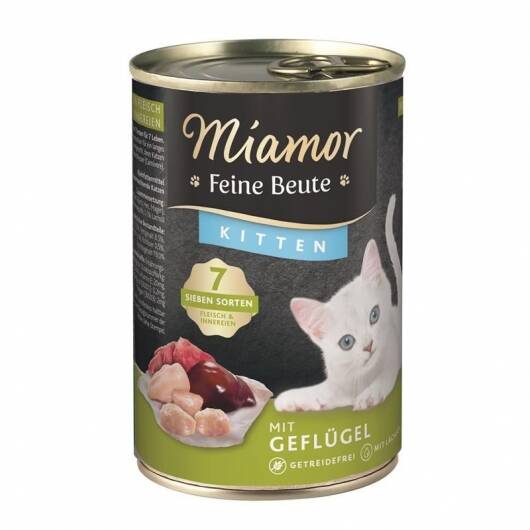 12 x Miamor Dose Feine Beute Kitten Geflügel — 185g