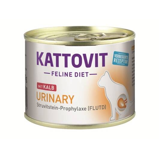 12 x Kattovit Dose Feline Diet Urinary Kalb 185g