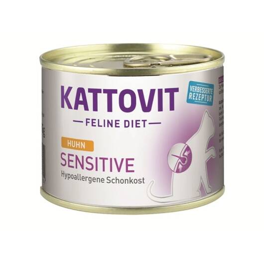 12 x Kattovit Dose Feline Diet Sensitive Huhn 185g