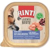 9 x Rinti Schale Leichte Beute Pur & Geflügelherzen 300g
