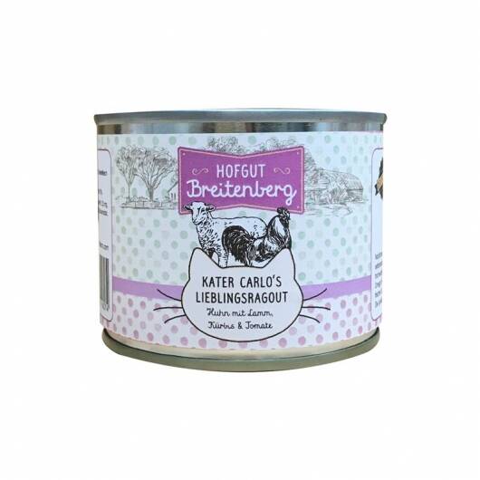 12 x Hofgut Breitenberg Cat Kater Carlos Lieblingsragout 180g