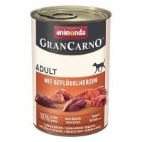 6 x Animonda GranCarno Adult mit Geflügelherzen — 400g