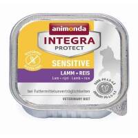 16 x Animonda Cat Schale Integra Protect Sensitiv mit Lamm & Reis 100g