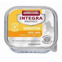 16 x Animonda Cat Schale Integra Protect Sensitiv mit Pute & Reis 100g