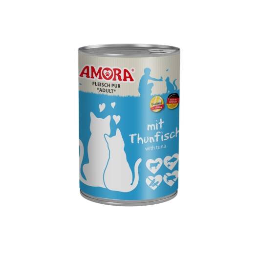 6 x Amora Cat Dose Fleisch Pur mit Thunfisch 400g
