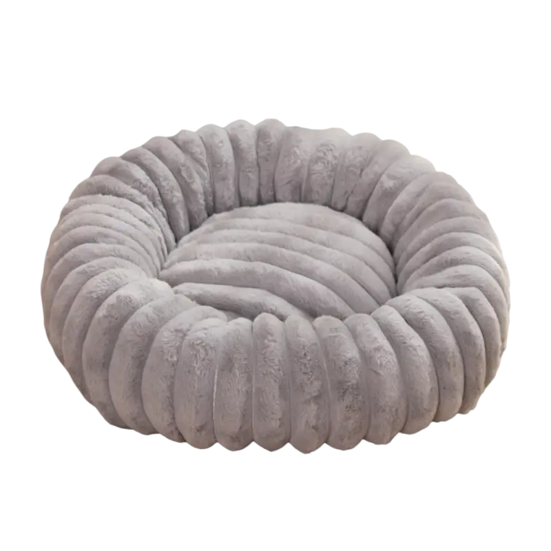 Plüsch-Rundbett für Katzen und Hunde — Aprikose / 80cm