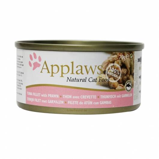 24 x Applaws Cat Dose Thunfischfilet & Garnelen 156g