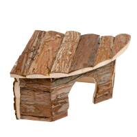 Duvoplus Eck-Kleintierhaus mit Rinde — 22x22x13cm