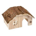 Duvoplus Kleintierhaus mit Rindendach — 28x18x16cm
