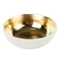 Duvoplus Keramiknapf Stone Organic - weiß/gold — 700ml 16,5x16,5x7cm