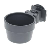 Duvoplus Kleintiernapf mit Käfigbefestigung - grau — 300ml - 9,5cm