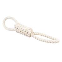 Duvoplus ECO Baumwoll-Tau mit 2 Schlaufen - weiß — 36cm/125g