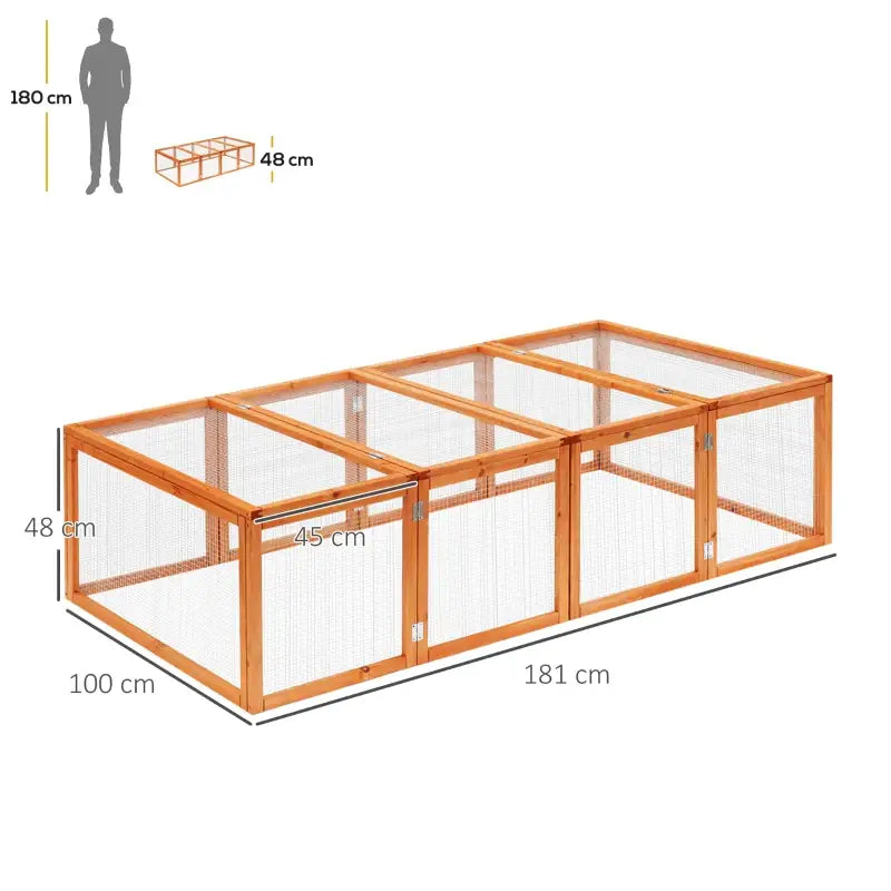 PawHut Hasenstall Kaninchenstall aus Holz