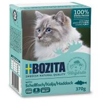 6 x Bozita Cat Tetra Recard Häppchen in Gelee Schellfisch 370g