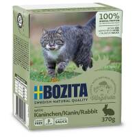 6 x Bozita Cat Tetra Recard Häppchen in Soße Kaninchen 370g
