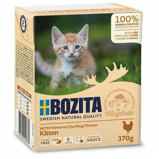 6 x Bozita Cat Tetra Recard in Soße für Kitten 370g