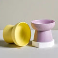 Erhöhte Keramik-Haustierschüssel | Ergonomisch geneigt — Lila / 12,5 x 10cm