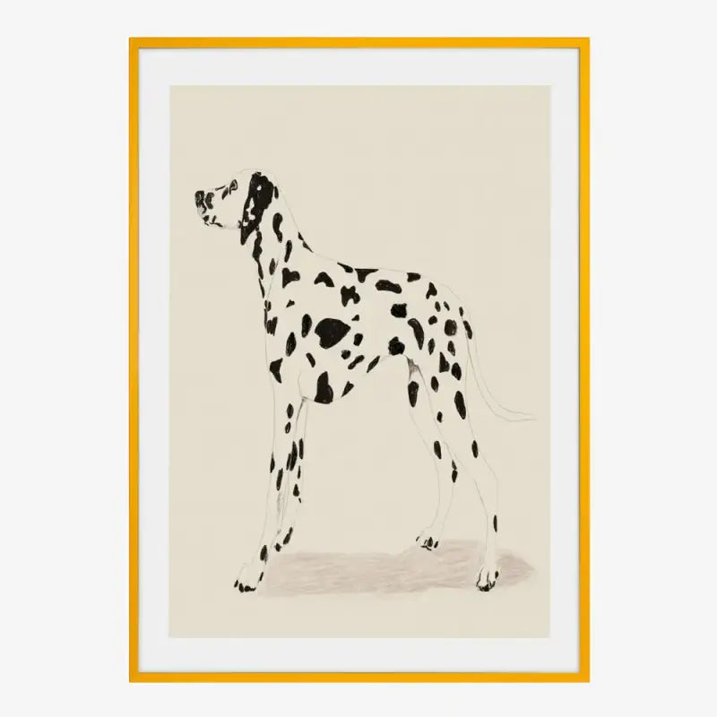 Dalmatiner-Kunstdruck – Linienillustration — 30x40cm / kein Rahmen