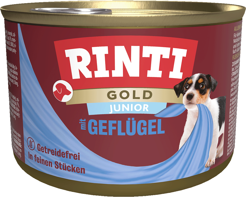 12 x Rinti Gold Junior 185g Geflügelhäppchen