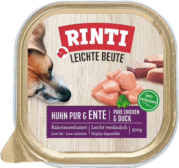 RINTI Leichte Beute Huhn Pur und Ente, 300-g-Schale