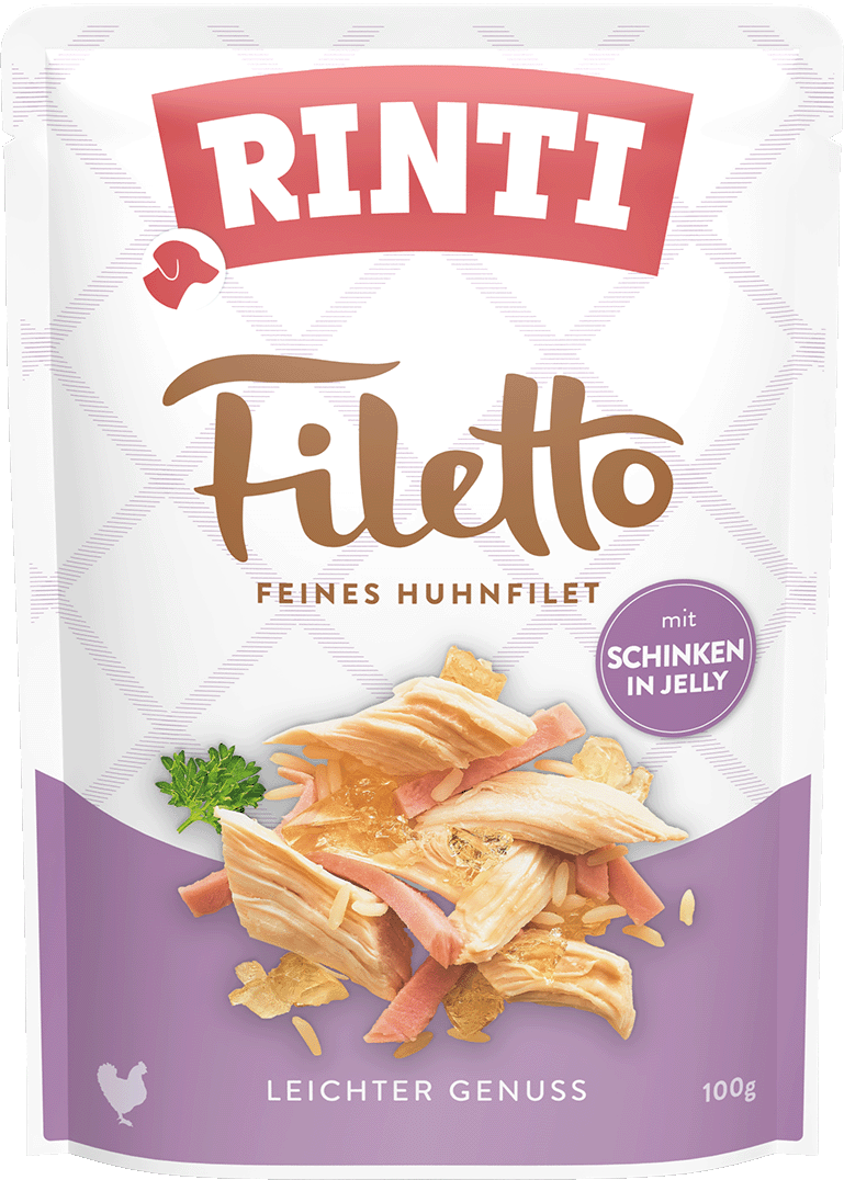 RINTI Filetto Jelly Huhn mit Schinken, 100-g-Frischebeutel