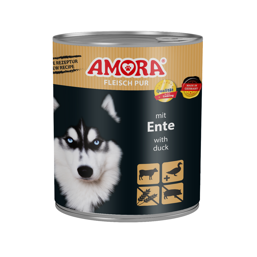 AMORA Dog Fleisch Pur – 6 × 800 g – Sorten