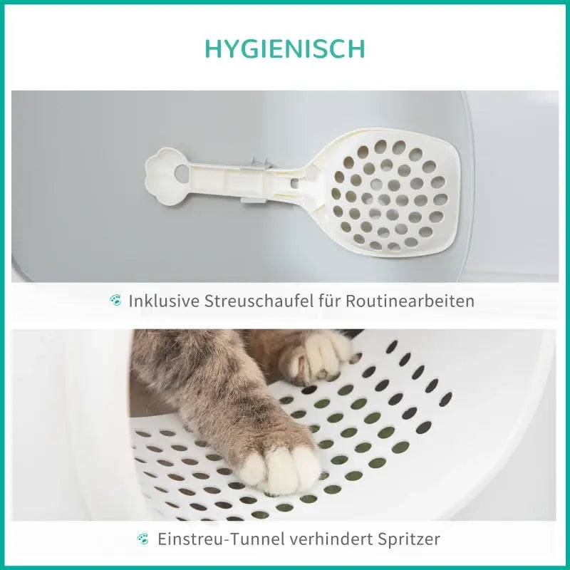 PawHut Katzenklo mit Deckel Katzentoilette
