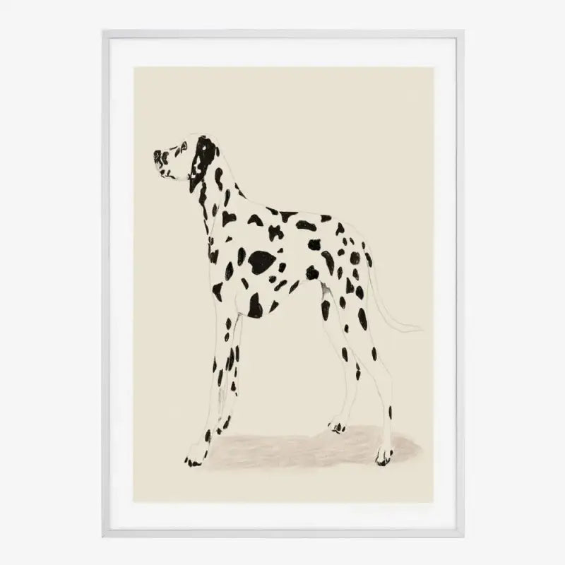 Dalmatiner-Kunstdruck – Linienillustration — 50x70cm / Schwarz