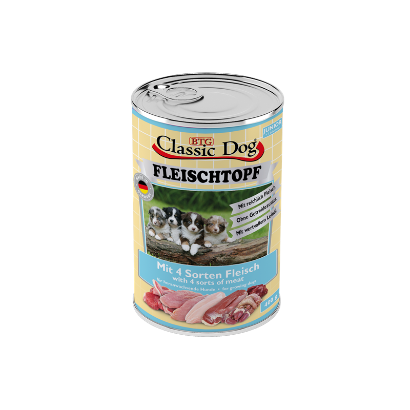 Classic Dog Fleischtopf Junior – Packungen
