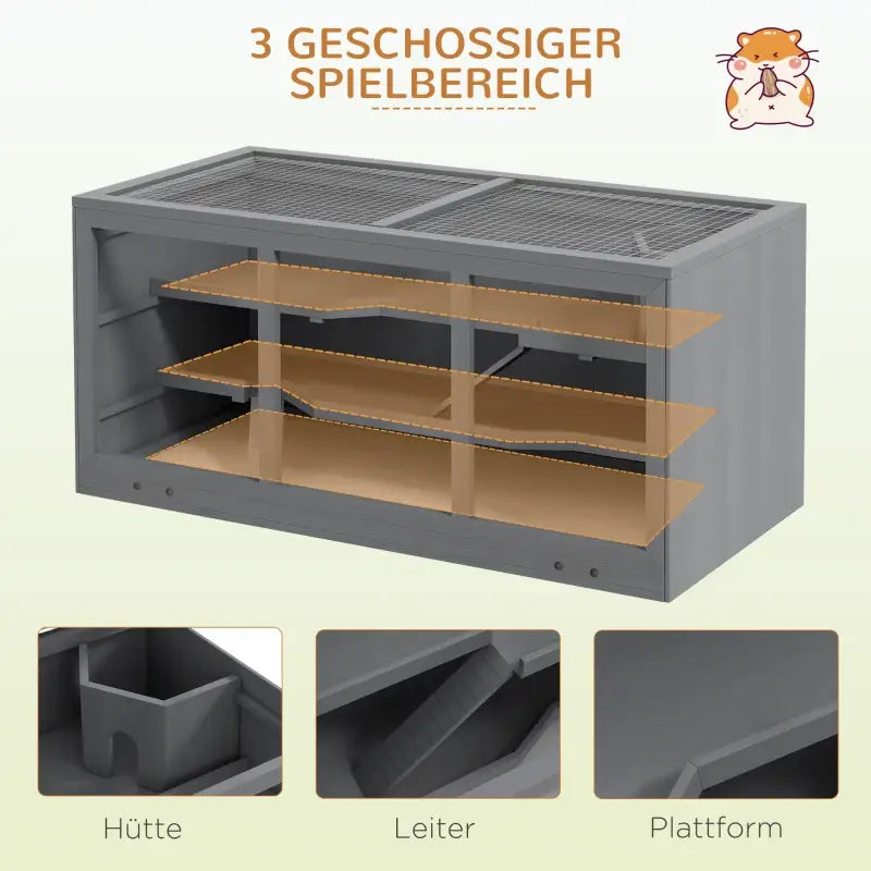 PawHut Zwerghamsterkäfig, Nagerkäfig