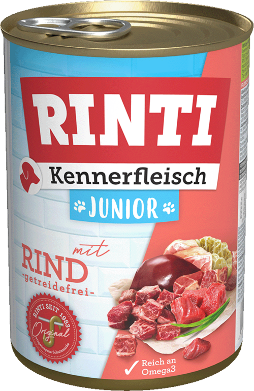 RINTI Kennerfleisch Junior – Sorten und Packungen