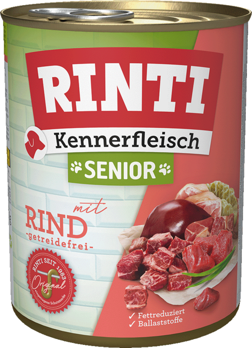 RINTI Kennerfleisch Senior – Sorten und Packungen
