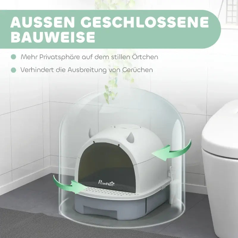 PawHut Katzenklo mit Deckel