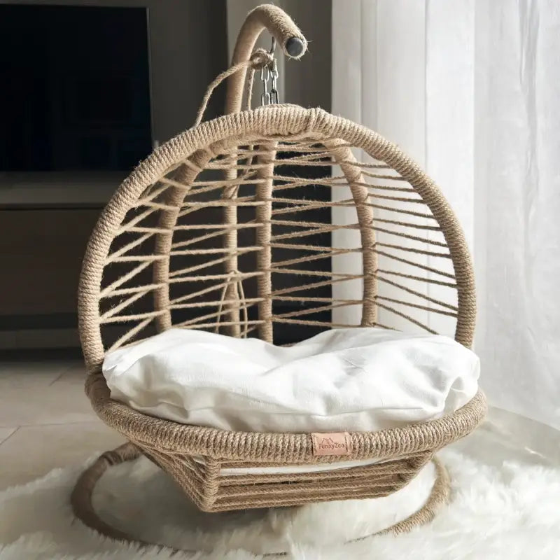 Wippbett aus natürlicher Jute