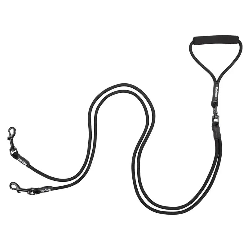 Rebel Petz Verstellbare Doppel-Hundeleine — 12mm x 140cm
