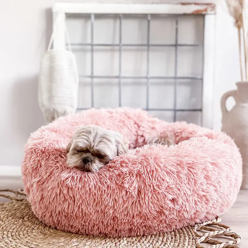 FUZZ Donutbett — Groß 80cm / Mokka / mit Reißverschluss