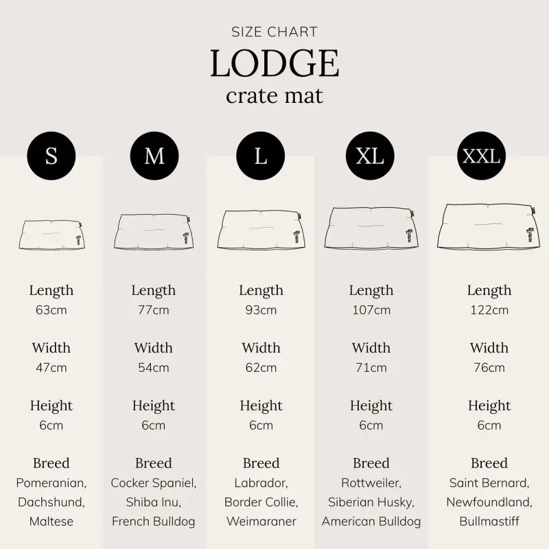 LODGE Kistenmatte — Hellgrau / 122x76x6cm