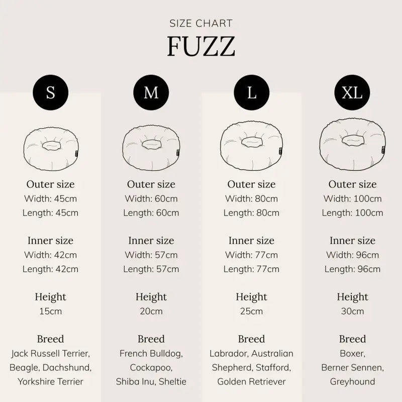 FUZZ Donutbett — Groß 80cm / Altrosa / mit Reißverschluss
