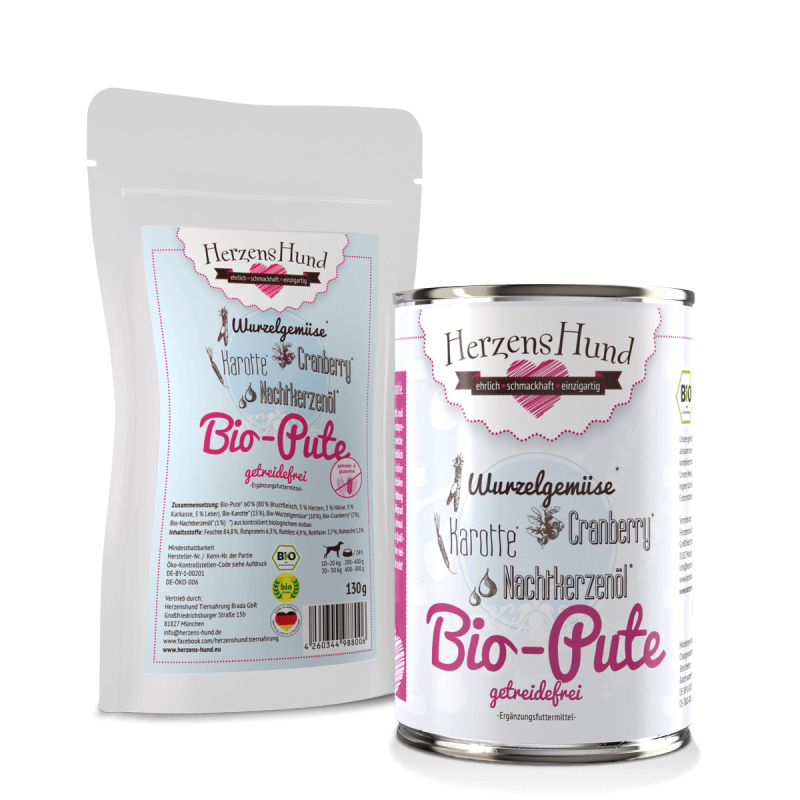 Bio-Pute mit Bio-Karotte -getreidefrei- — 15x130g