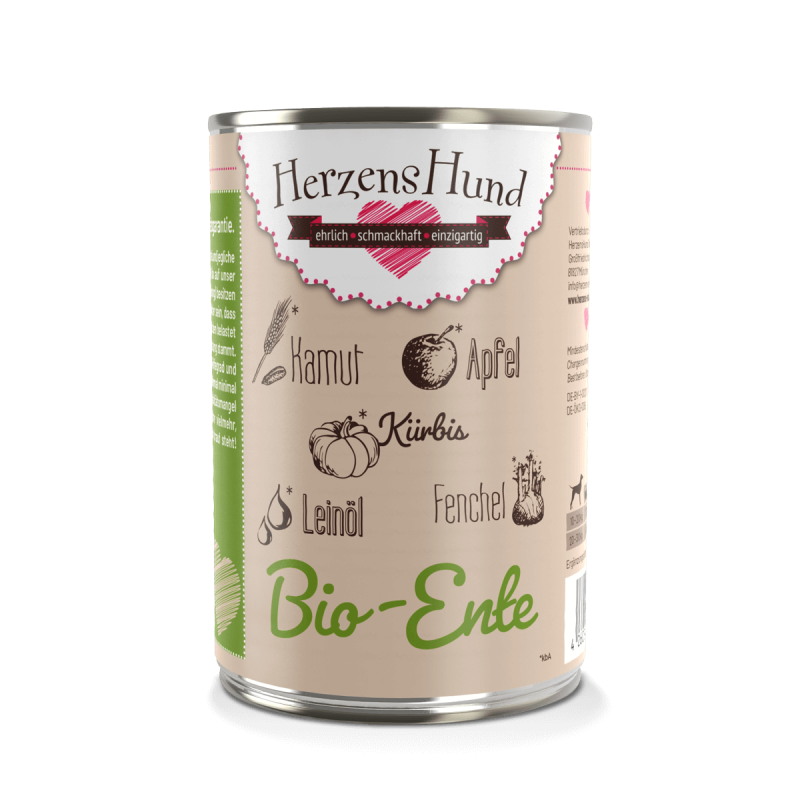 Bio-Ente mit Bio Gemüse — 12x400g