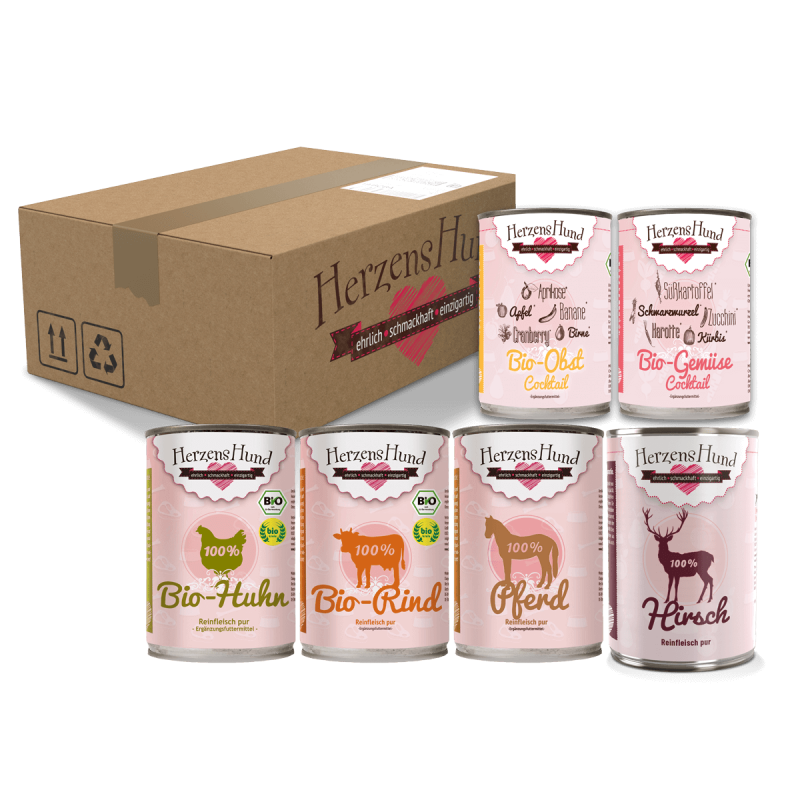 Reinfleisch PUR Testpaket + Gemüse- und Obstcocktail