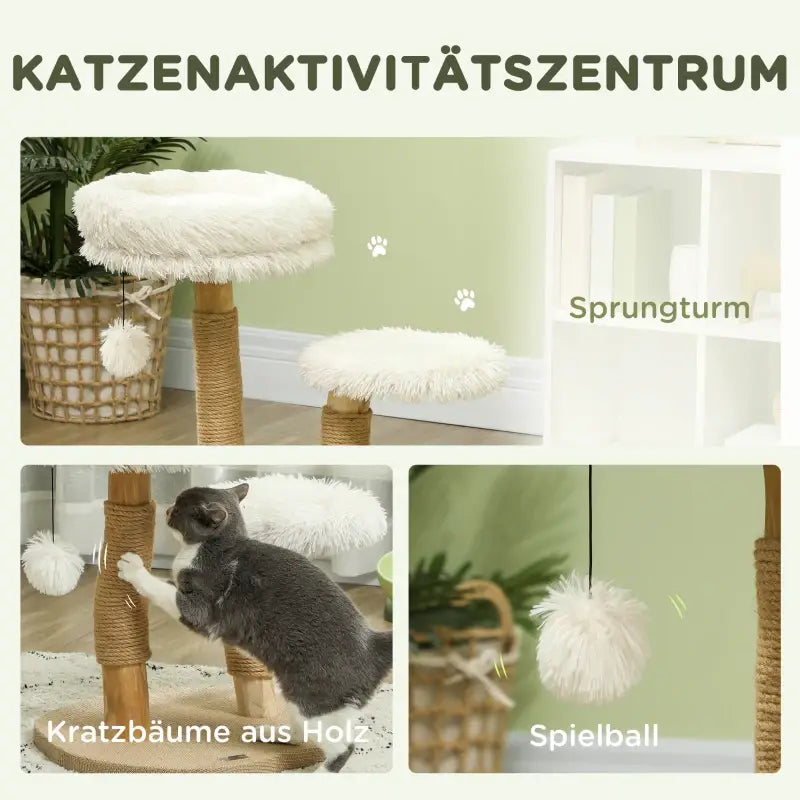 PawHut Katzenbaum, 61,5 cm, mit Katzenbett